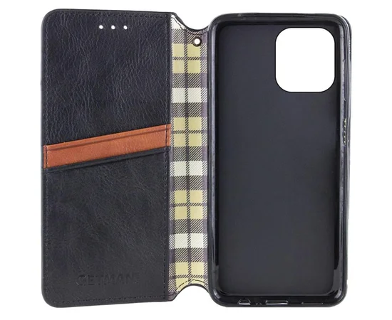 Шкіряний чохол-книжка GETMAN Cubic (PU) для Apple iPhone 11 Pro Max (6.5") Чорний