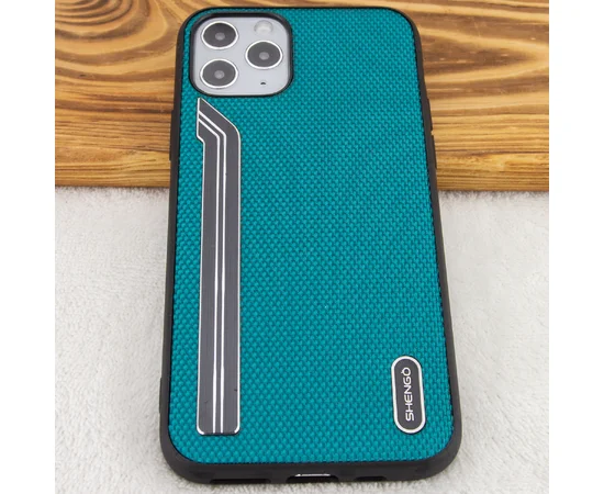 TPU чехол SHENGO Textile series для Apple iPhone 11 Pro Max (6.5") Зеленый