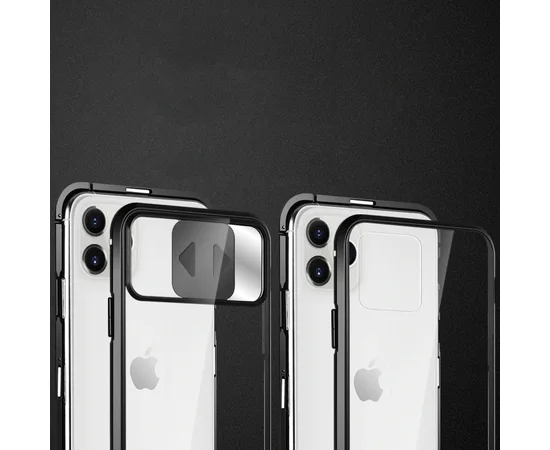 Чехол Camshield 360 Metall+Glass со шторкой для камеры для Apple iPhone 11 Pro Max (6.5") Черный