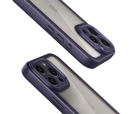 TPU чохол Transparent + Colour 1,5mm для Apple iPhone 11 Pro Max (6.5") Purple