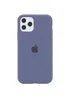 Чехол Silicone case (A) (с закрытым низом) для Apple iPhone 11 Pro Max (6.5") Темный Синий / Midnight Blue