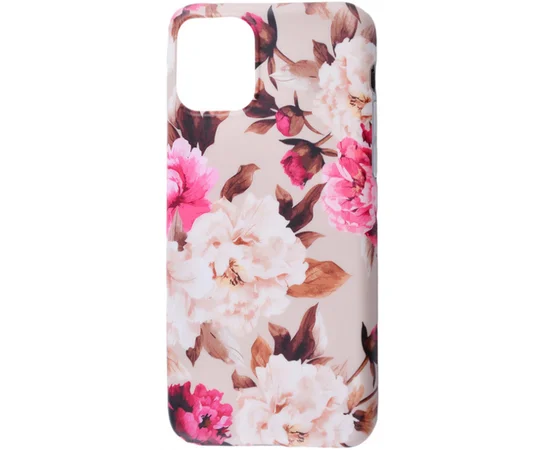 TPU чехол Flowers Series для Apple iPhone 11 Pro Max (6.5") Пионы / Бежевый фон