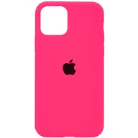 Чехол Silicone Case Full Protective (AA) для Apple iPhone 11 Pro Max (6.5") Розовый  / Barbie pink