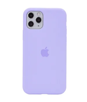 Чехол Silicone case (A) (с закрытым низом) для Apple iPhone 11 Pro Max (6.5") Сиреневый / Dasheen