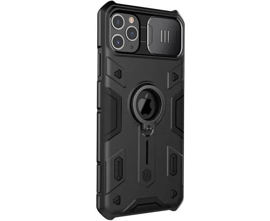 TPU+PC чехол Nillkin CamShield Armor (шторка на камеру) для Apple iPhone 11 Pro Max (6.5") Черный