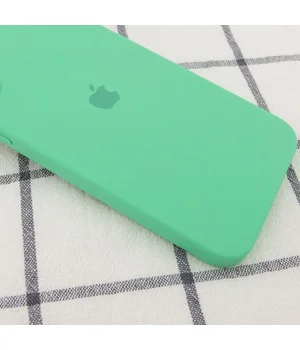 Чехол Silicone Case Square Full Camera Protective (AA) для Apple iPhone 11 Pro Max (6.5") Зеленый / Spearmint