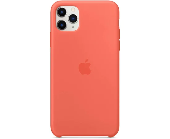 Чехол Silicone case (AAA) для Apple iPhone 11 Pro Max (6.5") Оранжевый/Сlementine