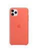 Чехол Silicone case (AAA) для Apple iPhone 11 Pro Max (6.5") Оранжевый/Сlementine