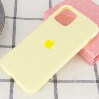 Чехол Silicone case (A) (с закрытым низом) для Apple iPhone 11 Pro Max (6.5") Желтый / Mellow Yellow