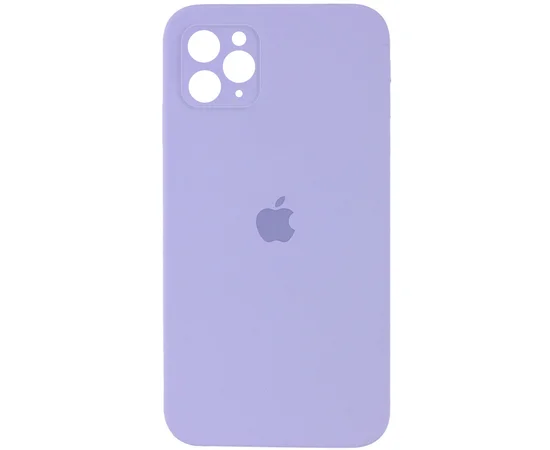 Чохол Silicone Case Square Full Camera Protective (AA) для Apple iPhone 11 Pro Max (6.5 ") Бузковий / Dasheen