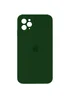 Чехол Silicone Case Square Full Camera Protective (AA) для Apple iPhone 11 Pro Max (6.5") Зеленый / Army green