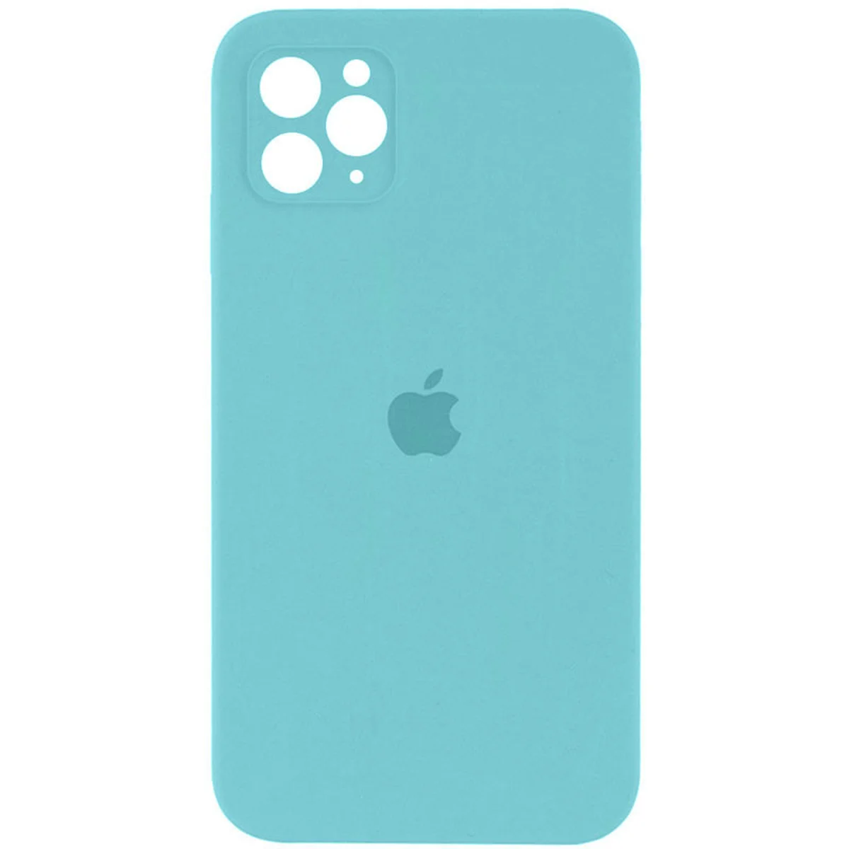 Чохол Silicone Case Square Full Camera Protective (AA) Apple iPhone 11 Pro Max (6.5") Бірюзовий / Marine Green