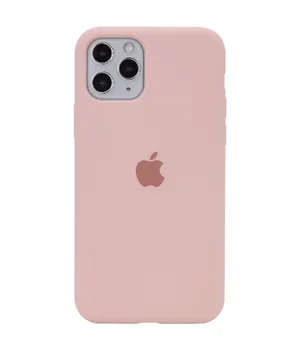 Чехол Silicone case (A) (с закрытым низом) для Apple iPhone 11 Pro Max (6.5") Розовый / Pink Sand
