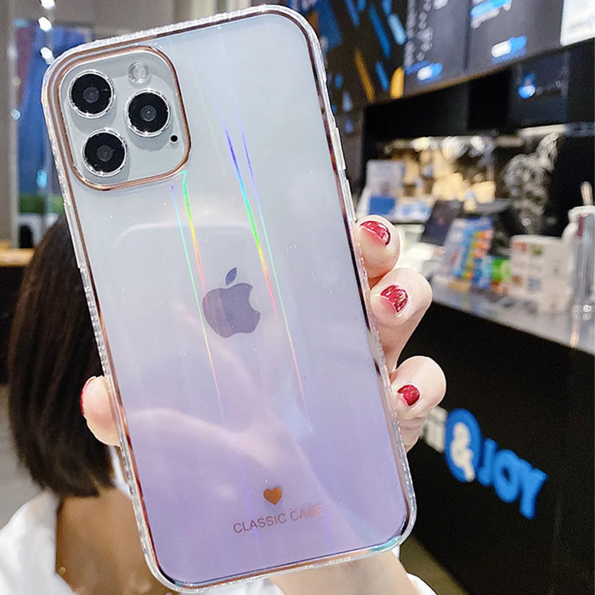 TPU + Glass чохол Aurora Classic для Apple iPhone 11 Pro Max (6.5 ") Бузковий