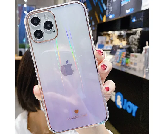 TPU+Glass чехол Aurora Classic для Apple iPhone 11 Pro Max (6.5") Сиреневый
