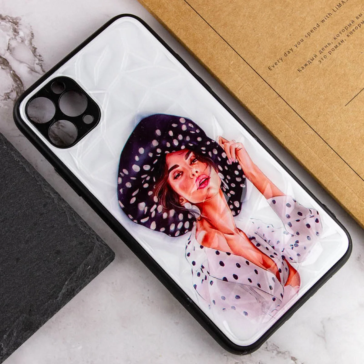 TPU+PC чехол Prisma Ladies для Apple iPhone 11 Pro Max (6.5") Girl in a hat