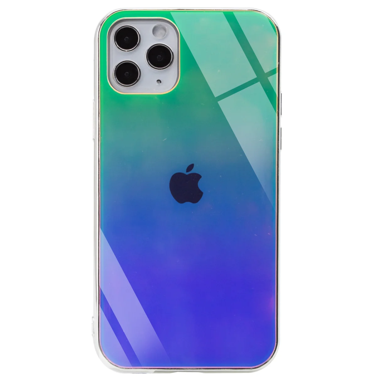 TPU + Glass чохол Gradient Rainbow з лого для Apple iPhone 11 Pro Max (6.5 ") Зелений