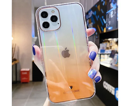 TPU + Glass чохол Aurora Classic для Apple iPhone 11 Pro Max (6.5 ") Помаранчевий