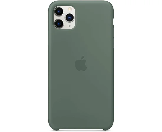 Чехол Silicone case (AAA) для Apple iPhone 11 Pro Max (6.5") Зеленый / Pine green