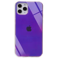 TPU+Glass чехол Gradient Rainbow с лого для Apple iPhone 11 Pro Max (6.5") Фиолетовый