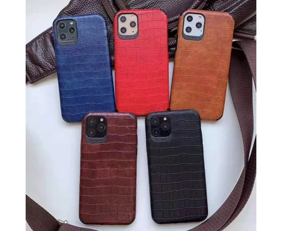 Кожаная накладка Epic Vivi Crocodile series для Apple iPhone 11 Pro Max (6.5") Темно-коричневый