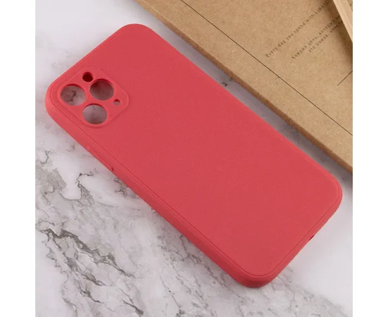 Силіконовий чохол Candy Full Camera для Apple iPhone 11 Pro Max (6.5 ") Червоний / Camellia