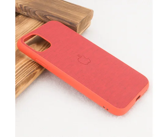 TPU чехол Textile Logo для Apple iPhone 11 Pro Max (6.5") Красный