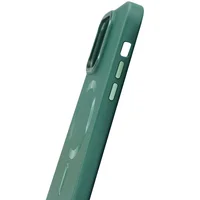 Кожаный чехол Bonbon Leather Metal Style with MagSafe для Apple iPhone 11 Pro Max (6.5") Зеленый / Pine green