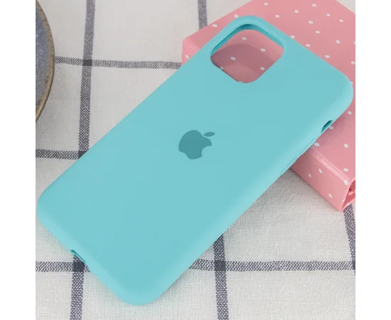 Чохол Silicone case (A) (з закритим низом) для Apple iPhone 11 Pro Max (6.5 ") Бірюзовий / Marine Green