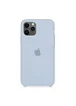 Чехол Silicone case (A) (с закрытым низом) для Apple iPhone 11 Pro Max (6.5") Голубой / Mist blue