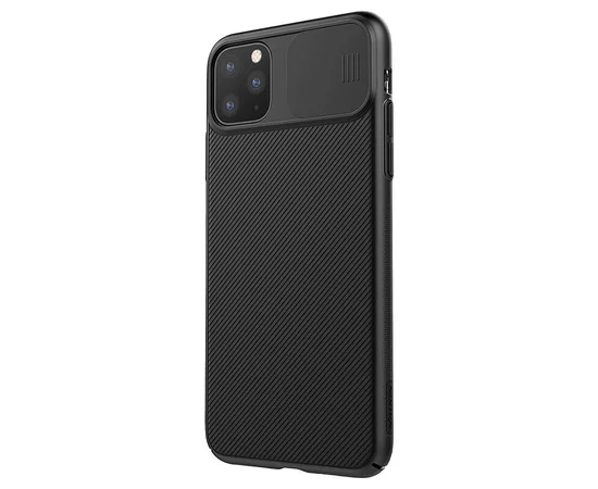 Карбоновая накладка Nillkin Camshield (шторка на камеру) для Apple iPhone 11 Pro Max (6.5") Черный / Black