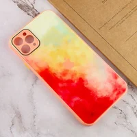 Чохол TPU+Glass Impasto abstract для Apple iPhone 11 Pro Max (6.5") Red yellow