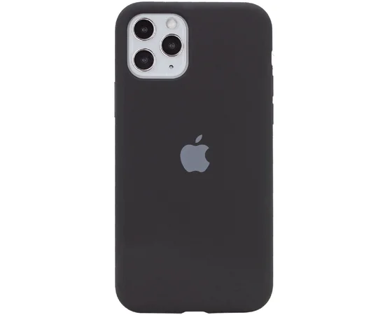 Чохол Silicone case (A) (з закритим низом) для Apple iPhone 11 Pro Max (6.5 ") Чорний / Black