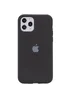 Чехол Silicone case (A) (с закрытым низом) для Apple iPhone 11 Pro Max (6.5") Черный / Black