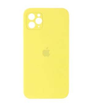 Чохол Silicone Case Square Full Camera Protective (AA) Apple iPhone 11 Pro Max (6.5") Жовтий / Yellow