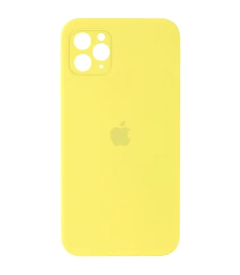 Чохол Silicone Case Square Full Camera Protective (AA) Apple iPhone 11 Pro Max (6.5") Жовтий / Yellow