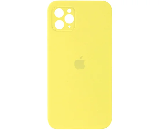 Чехол Silicone Case Square Full Camera Protective (AA) для Apple iPhone 11 Pro Max (6.5") Желтый / Yellow