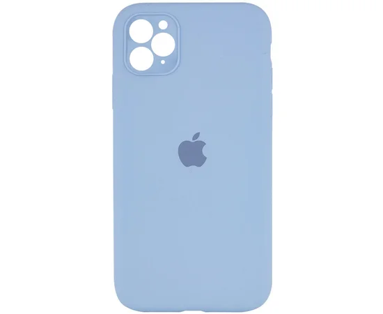Чехол Silicone Case Square Full Camera Protective (AA) для Apple iPhone 11 Pro Max (6.5") Голубой / Lilac Blue