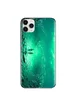 TPU+Glass чехол светящийся в темноте для Apple iPhone 11 Pro Max (6.5") Под водой / Голубой