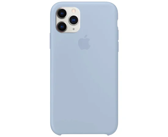 Чехол Silicone case (A) для Apple iPhone 11 Pro Max (6.5") Голубой / Lilas Cream