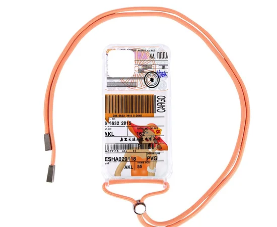 Чехол TPU Crossbody Street Style для Apple iPhone 11 Pro Max (6.5") Cargo / Персиковый