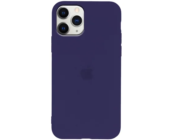 Чехол Silicone Case Slim Full Protective для Apple iPhone 11 Pro Max (6.5") Синий / Midnight blue