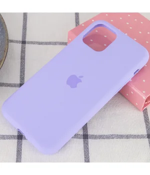 Чохол Silicone case (A) (з закритим низом) для Apple iPhone 11 Pro Max (6.5 ") Бузковий / Dasheen