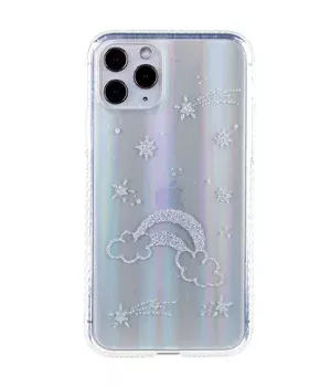 TPU + Glass чохол Aurora Space для Apple iPhone 11 Pro Max (6.5 ") Радуга