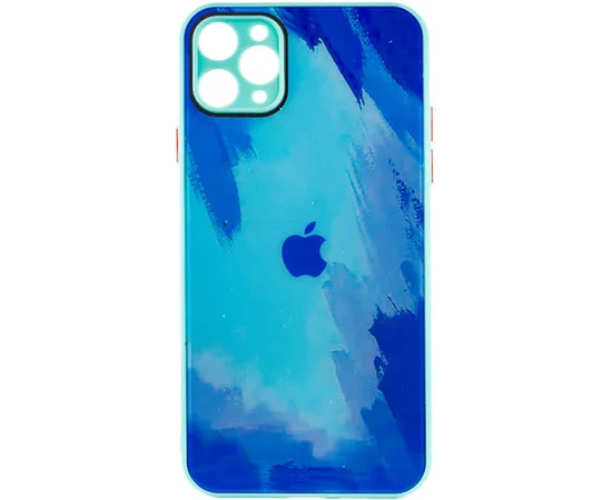 Чохол TPU+Glass Impasto abstract для Apple iPhone 11 Pro Max (6.5") Blue