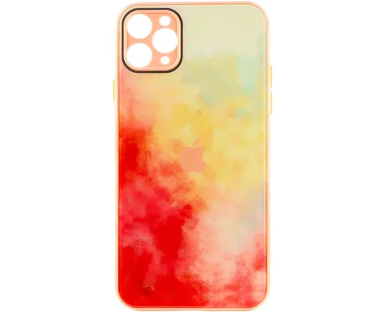 Чехол TPU+Glass Impasto abstract для Apple iPhone 11 Pro Max (6.5") Red yellow