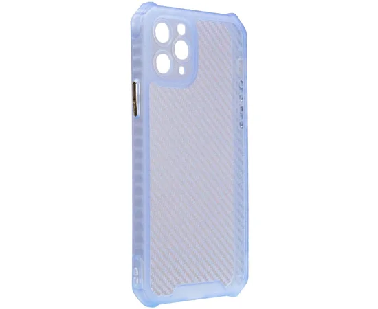 Чехол TPU Ease Carbon color series для Apple iPhone 11 Pro Max (6.5") Синий / Прозрачный