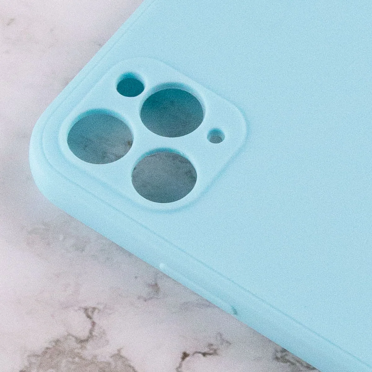 Силиконовый чехол Candy Full Camera для Apple iPhone 11 Pro Max (6.5") Бирюзовый / Turquoise