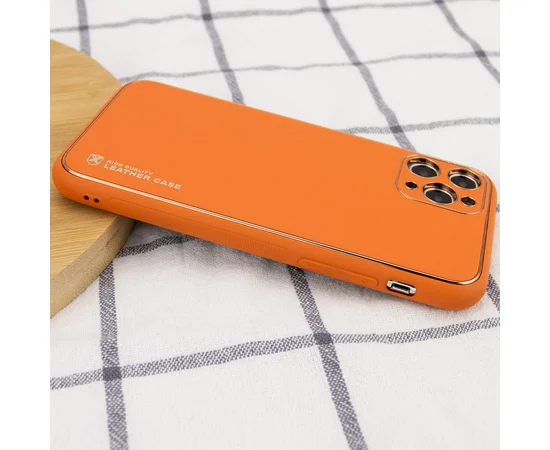 Кожаный чехол Xshield для Apple iPhone 11 Pro Max (6.5") Оранжевый / Apricot