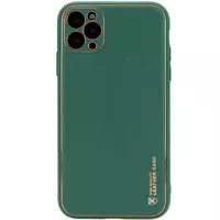 Кожаный чехол Xshield для Apple iPhone 11 Pro Max (6.5") Зеленый / Army green